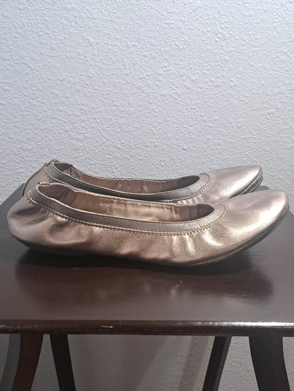 Bandolino Metallic Pewter Slip-On Ballet Flats